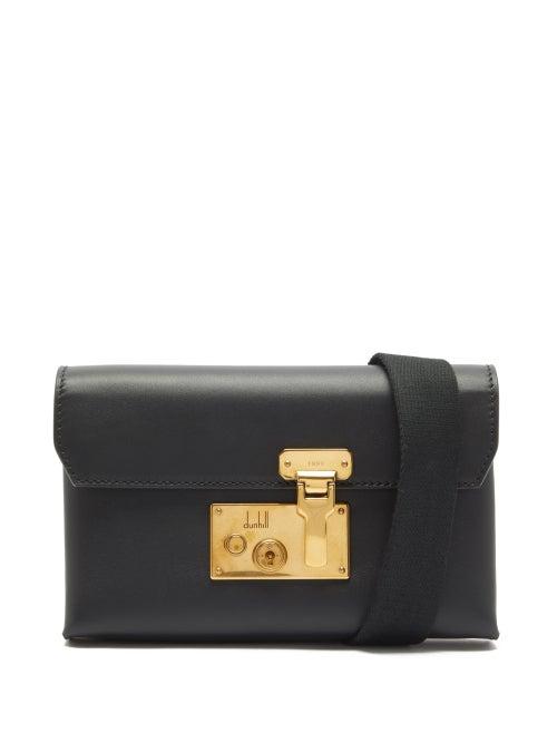 Dunhill - Lock Leather Belt Bag - Mens - Black