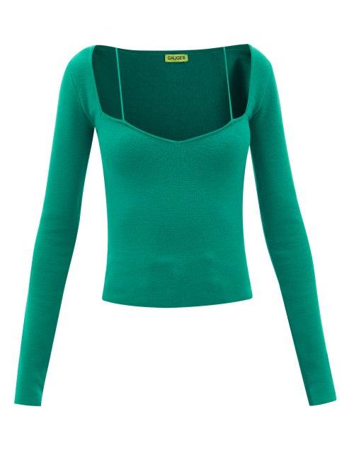 Gauge81 - Comillas Scoop-neck Merino Top - Womens - Green