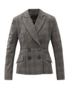 Matchesfashion.com Ssone - Lyre Prince Of Wales-check Wool Suit Jacket - Womens - Grey