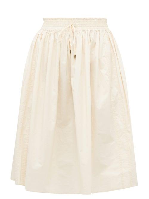 Matchesfashion.com Apiece Apart - Wabi Sabi Cotton Poplin Skirt - Womens - Cream