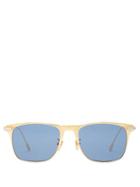 Matchesfashion.com Fred Eyewear - Force 10 D Frame Titanium Sunglasses - Mens - Gold