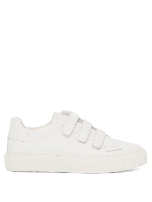 Matchesfashion.com Primury - Scratch Velcro Strap Leather Trainers - Mens - White