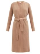Ladies Rtw Brock Collection - Tiberia Belted Wool-blend Cardigan - Womens - Brown