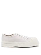 Matchesfashion.com Marni - Exaggerated Sole Low Top Canvas Trainers - Womens - White