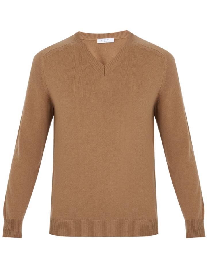 Boglioli V-neck Fine-knit Wool Sweater