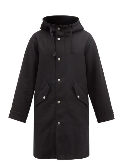 A.p.c. - Marc Double-faced Wool-blend Twill Parka - Mens - Black