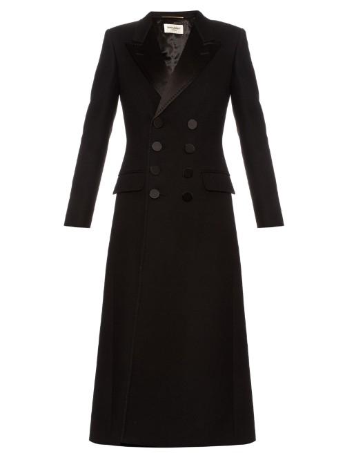 Saint Laurent Le Smoking Babydoll Wool Coat