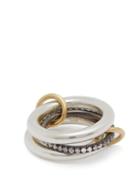 Matchesfashion.com Spinelli Kilcollin - Libra Noir 18kt Gold, Silver & Diamond Ring - Womens - Black