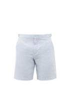 Orlebar Brown - Norwich Cotton-twill Shorts - Mens - Light Blue