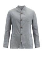 Matchesfashion.com Giorgio Armani - Patch-pocket Silk-blend Twill Blazer - Mens - Grey
