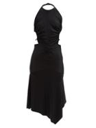 Alexandre Vauthier - Halterneck Cutout Jersey Midi Dress - Womens - Black
