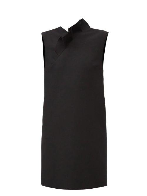 Matchesfashion.com Msgm - Ruffled Crepe Mini Dress - Womens - Black