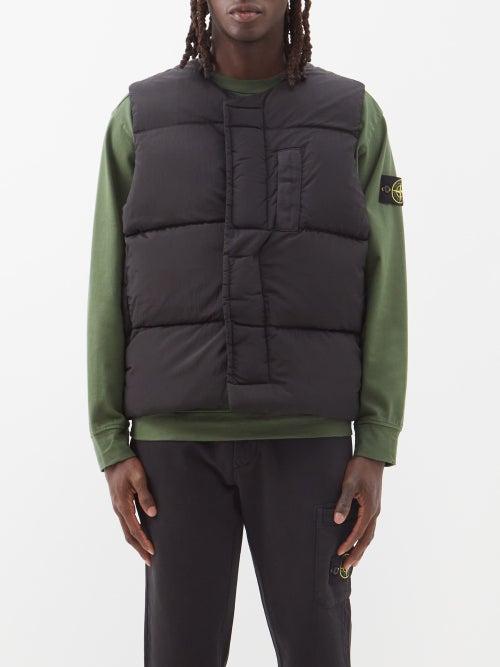 Stone Island - Logo-patch Nylon Down Gilet - Mens - Black