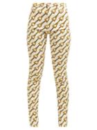 Matchesfashion.com Gucci - Stirrup Print Stretch Cotton Blend Skinny Jeans - Womens - Ivory Multi