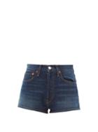 Matchesfashion.com Solid & Striped - X Re/done High Rise Denim Shorts - Womens - Denim