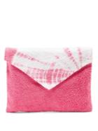 Matchesfashion.com Kilometre Paris - Tie-dye Cotton-terry Envelope Pouch - Womens - Pink Multi