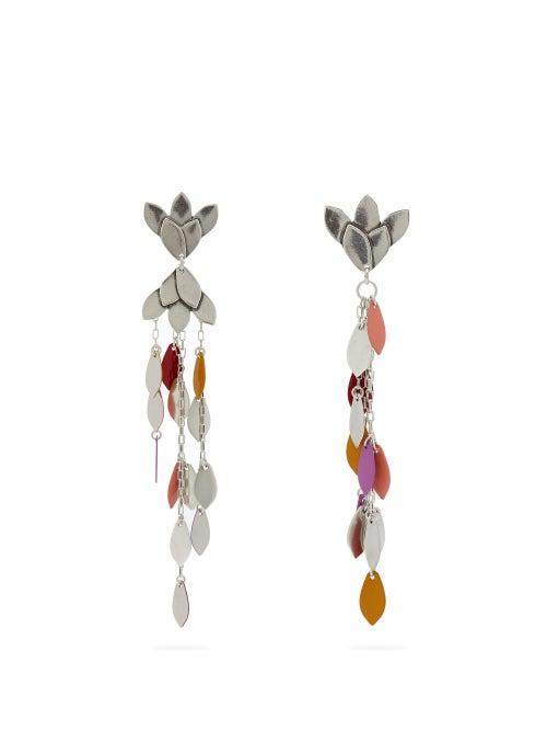 Matchesfashion.com Isabel Marant - Marisa Mismatched Leaf Drop Earrings - Womens - Multi