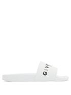 Matchesfashion.com Givenchy - Logo Embossed Rubber Slides - Mens - White