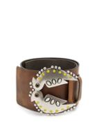 Matchesfashion.com Isabel Marant - Yona Studded Leather Belt - Womens - Khaki
