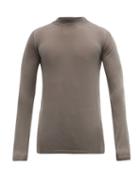 Matchesfashion.com Rick Owens - Level Lupetto High-neck Wool Sweater - Mens - Beige
