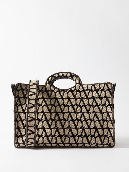 Valentino Garavani - Le Troisime Toile Iconographe Jacquard Tote Bag - Womens - Brown Cream
