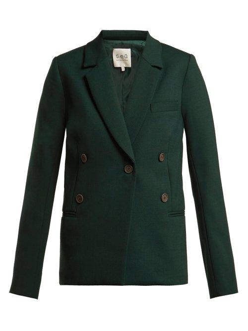 Matchesfashion.com Sea - Tradition Technical Fabric Blazer - Womens - Dark Green