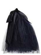 Matchesfashion.com Richard Quinn - Tulle And Satin One Shoulder Dress - Womens - Black