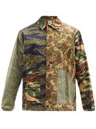 Matchesfashion.com South2 West8 - Patchwork-camouflage Cotton-canvas Jacket - Mens - Green Multi