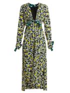 Matchesfashion.com Proenza Schouler - Wildflower Print Georgette Dress - Womens - Black Multi