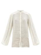 Gabriela Hearst - Anni Linen-blend Voile Shirt - Womens - Ivory