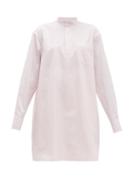 Matchesfashion.com Connolly - Band Collar Cotton Shirt - Womens - Light Pink