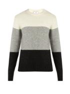 Ami Tri-colour Alpaca-blend Sweater