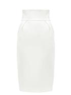 Matchesfashion.com Alexandre Vauthier - High-rise Wool-crepe Pencil Skirt - Womens - White