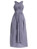 Teija V-neck Sleeveless Gingham Dress