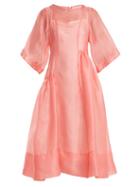 Matchesfashion.com Molly Goddard - Laurelai Silk Organza Dress - Womens - Pink