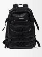 Balenciaga - Logo-patch Leather Backpack - Mens - Black