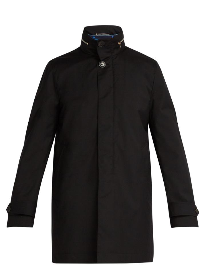 Paul Smith High-neck Gilet-lined Wool Peacoat