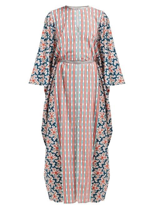 Matchesfashion.com D'ascoli - Emir Cotton Kaftan - Womens - Blue Multi