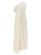 Ladies Rtw Petar Petrov - Aman Asymmetric Silk-crepe Dress - Womens - Ivory