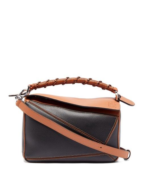 Matchesfashion.com Loewe - Puzzle Small Leather Cross-body Bag - Womens - Black Tan