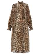 Matchesfashion.com Ganni - Leopard Print Pliss Midi Dress - Womens - Leopard