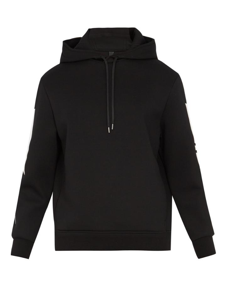 Neil Barrett Lightning-bolt Appliqu Hooded Neoprene Sweatshirt
