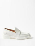 Gianvito Rossi - Harris Leather Penny Loafers - Womens - White