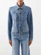 B Sides - Cecil Cropped Denim Jacket - Womens - Mid Denim