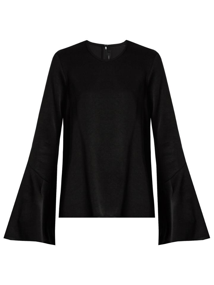 Ellery Backlash Bell-cuff Satin-cady Top