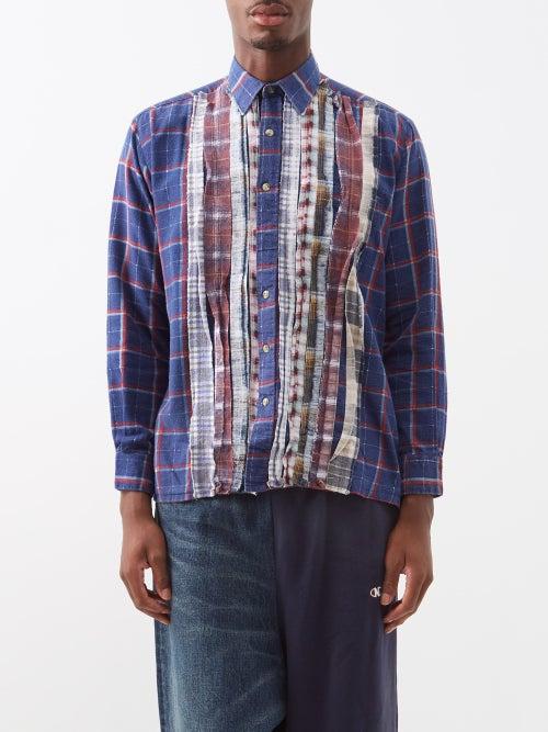 Needles - Checked Ribbon Flannel Shirt - Mens - Red Multi