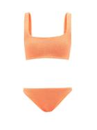 Hunza G - Xandra Crinkle-jersey Bikini - Womens - Orange