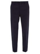 Matchesfashion.com Etro - Paisley Jacquard Cotton Twill Trousers - Mens - Blue