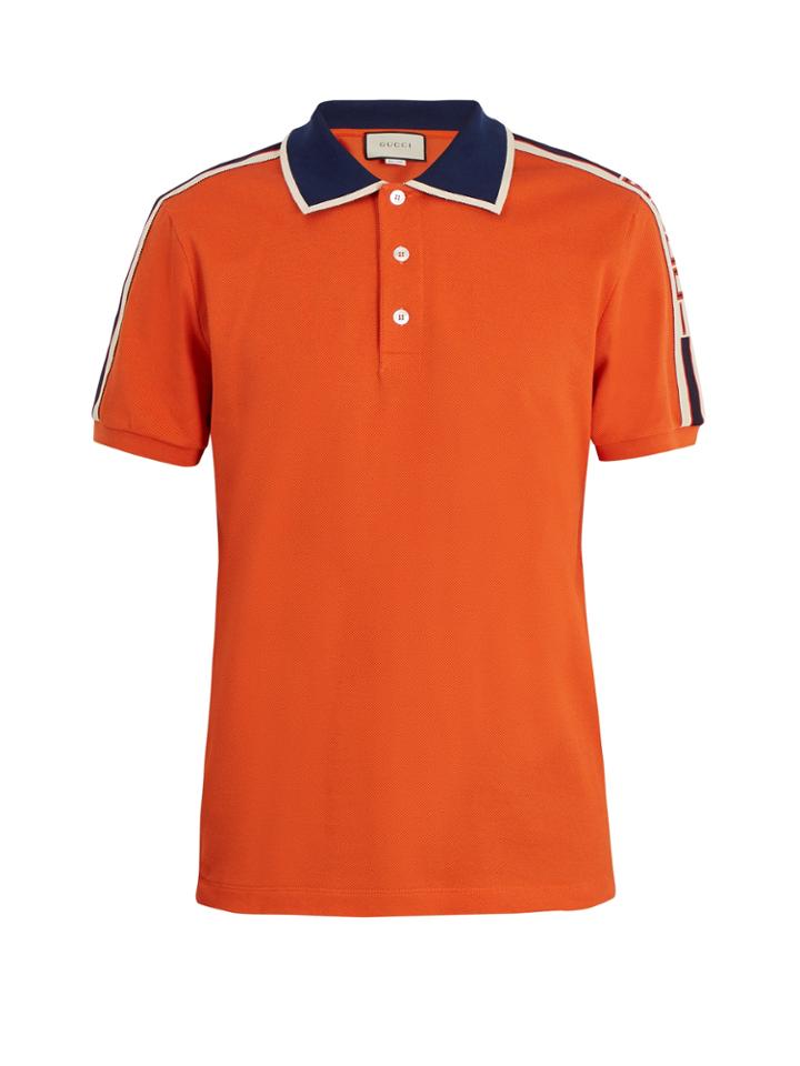 Gucci Web Collar Polo Shirt