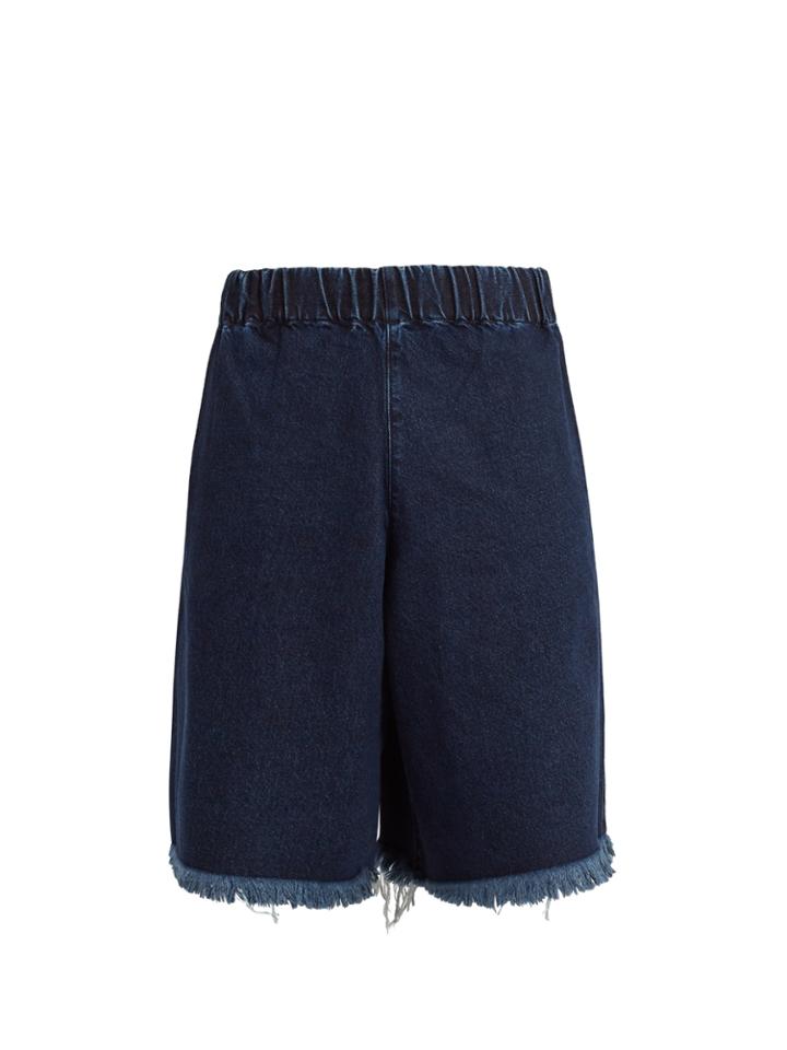 Marques'almeida Distressed-hem Denim Shorts